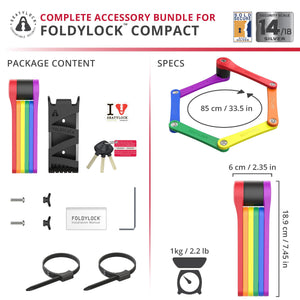 Foldylock Pride - Lightweight Award Winning Folding Bike Lock