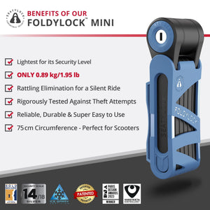 Seatylock Foldylock Mini The Lightest Certified Folding Bike Lock